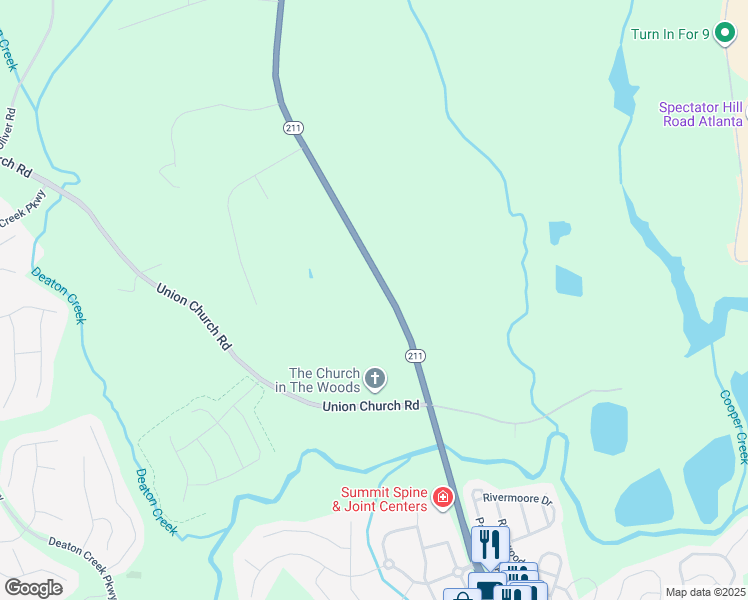 map of restaurants, bars, coffee shops, grocery stores, and more near 5516 Old Winder Highway in Braselton
