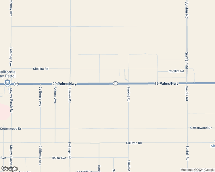 map of restaurants, bars, coffee shops, grocery stores, and more near Twentynine Palms Highway in Joshua Tree