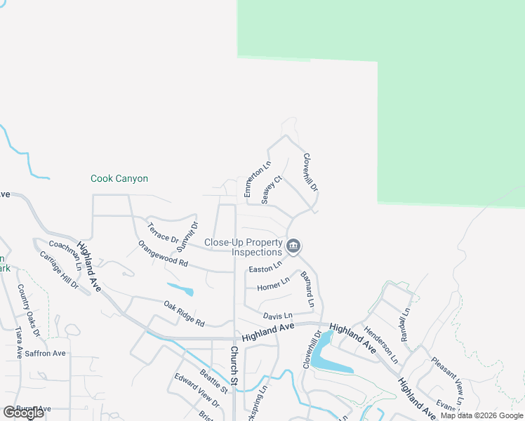 map of restaurants, bars, coffee shops, grocery stores, and more near 6506 Seavey Court in Highland