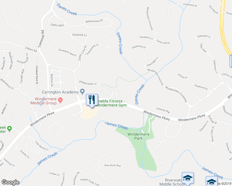 map of restaurants, bars, coffee shops, grocery stores, and more near 3150 Neal Court in Cumming