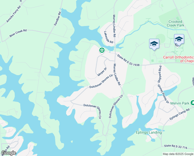 map of restaurants, bars, coffee shops, grocery stores, and more near 188 Kerry Gibbons Drive in Chapin