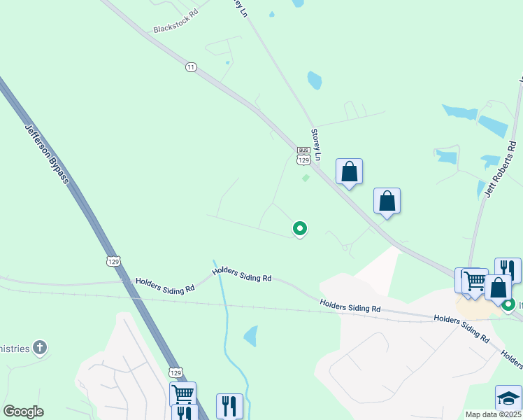 map of restaurants, bars, coffee shops, grocery stores, and more near 252 Adventure Trail in Jefferson