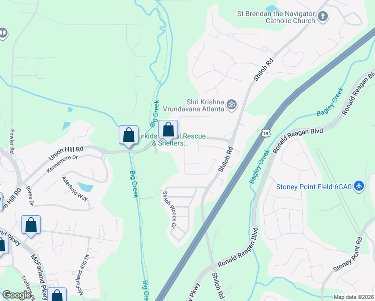 map of restaurants, bars, coffee shops, grocery stores, and more near 5180 Haven Terrace in Alpharetta