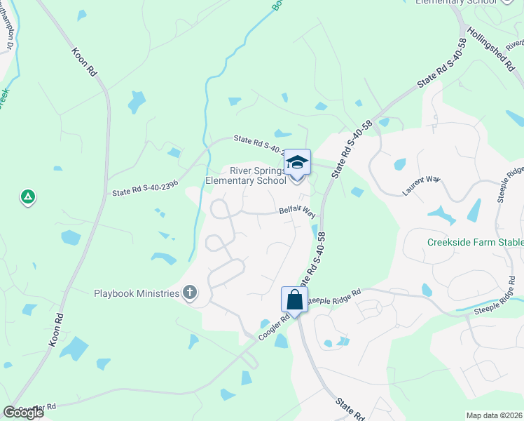 map of restaurants, bars, coffee shops, grocery stores, and more near 1104 Belfair Way in Irmo