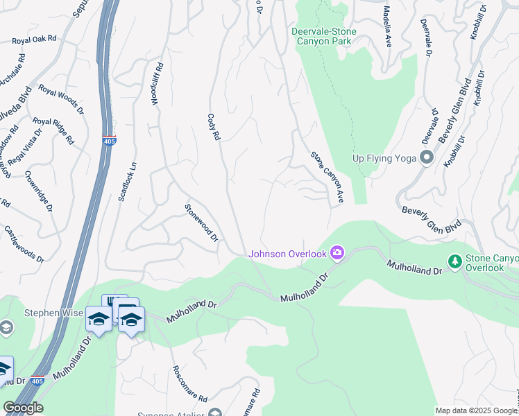 map of restaurants, bars, coffee shops, grocery stores, and more near 3530 Loadstone Drive in Los Angeles