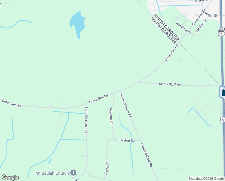 map of restaurants, bars, coffee shops, grocery stores, and more near 3955 Green Sea Road in Green Sea