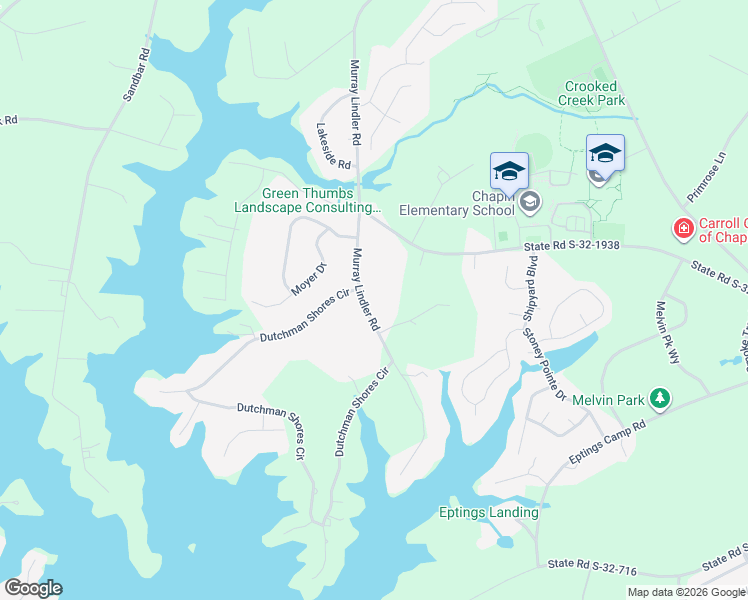 map of restaurants, bars, coffee shops, grocery stores, and more near 749 Murray Lindler Road in Chapin