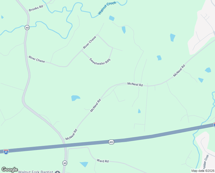 map of restaurants, bars, coffee shops, grocery stores, and more near 619 McNeal Road in Hoschton