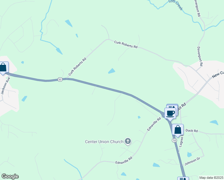 map of restaurants, bars, coffee shops, grocery stores, and more near 7285 Highway 53 in Braselton