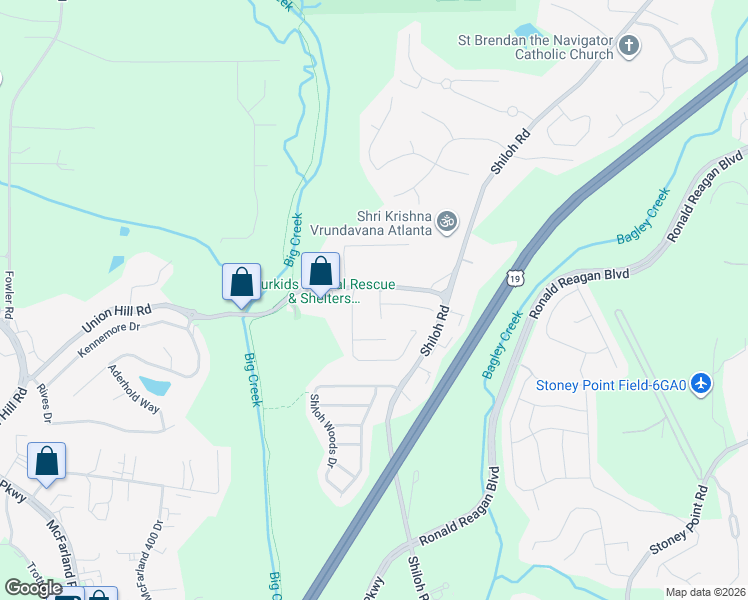 map of restaurants, bars, coffee shops, grocery stores, and more near 5180 Haven Terrace in Alpharetta