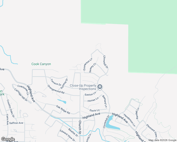 map of restaurants, bars, coffee shops, grocery stores, and more near 6506 Seavey Court in Highland