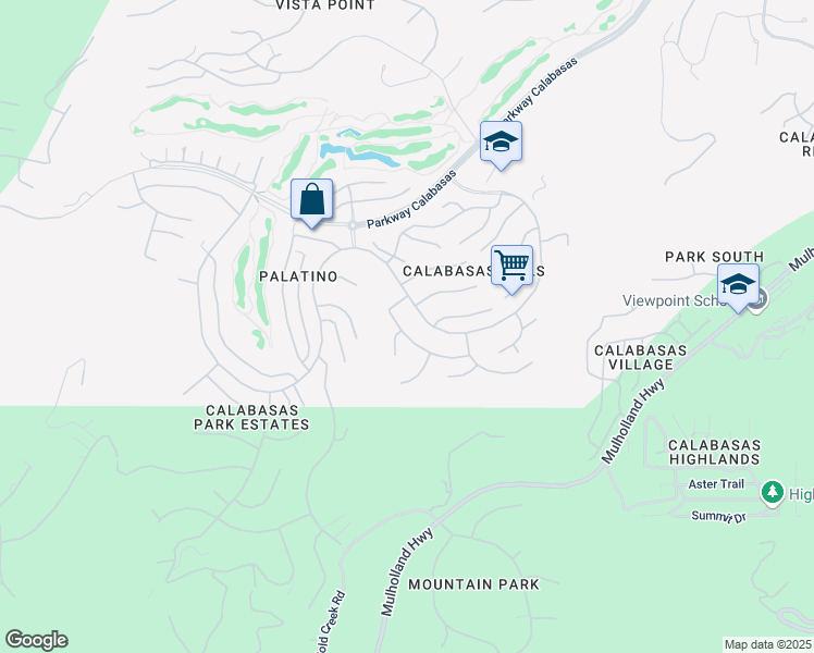 map of restaurants, bars, coffee shops, grocery stores, and more near 3770 Camino Codorniz in Calabasas