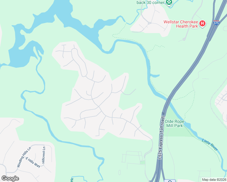 map of restaurants, bars, coffee shops, grocery stores, and more near 348 Santa Anita Avenue in Woodstock