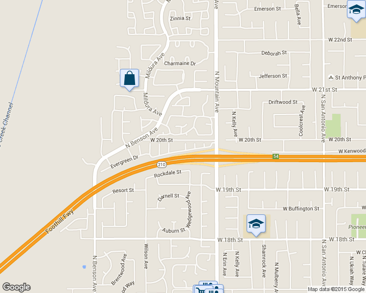 map of restaurants, bars, coffee shops, grocery stores, and more near 1989 White Rabbit Trail in Upland