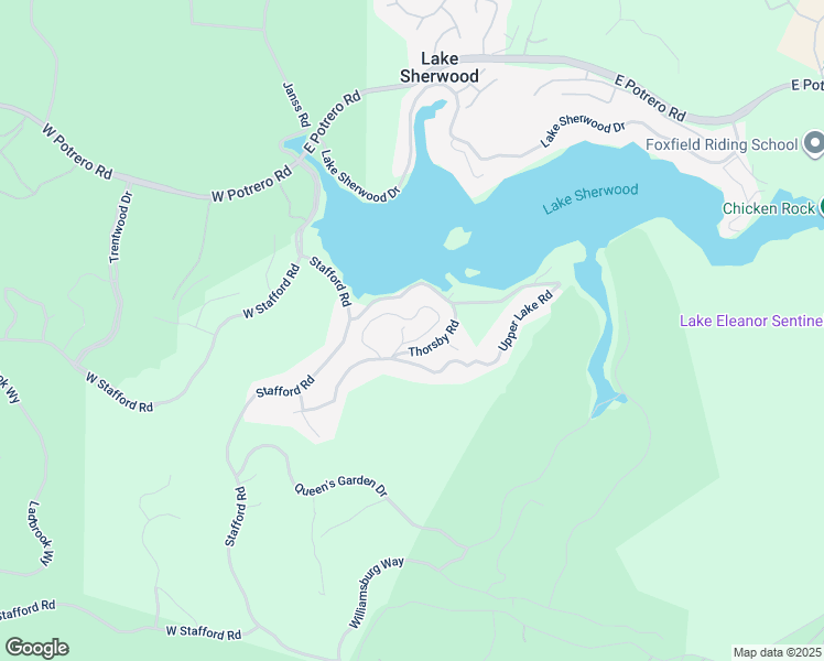 map of restaurants, bars, coffee shops, grocery stores, and more near 118 Giles Road in Lake Sherwood