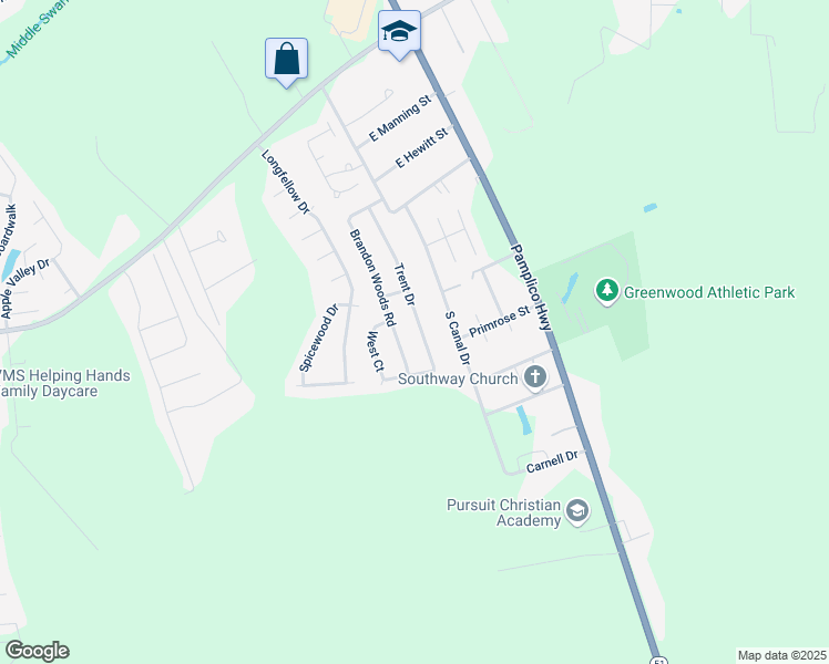 map of restaurants, bars, coffee shops, grocery stores, and more near 3084 Trent Dr in Florence