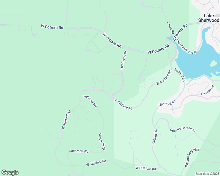 map of restaurants, bars, coffee shops, grocery stores, and more near 2443 Swanfield Court in Thousand Oaks
