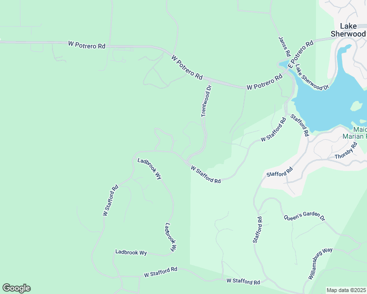 map of restaurants, bars, coffee shops, grocery stores, and more near 2443 Swanfield Court in Thousand Oaks