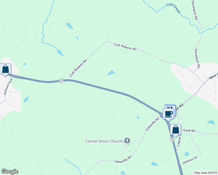 map of restaurants, bars, coffee shops, grocery stores, and more near 7285 Highway 53 in Braselton