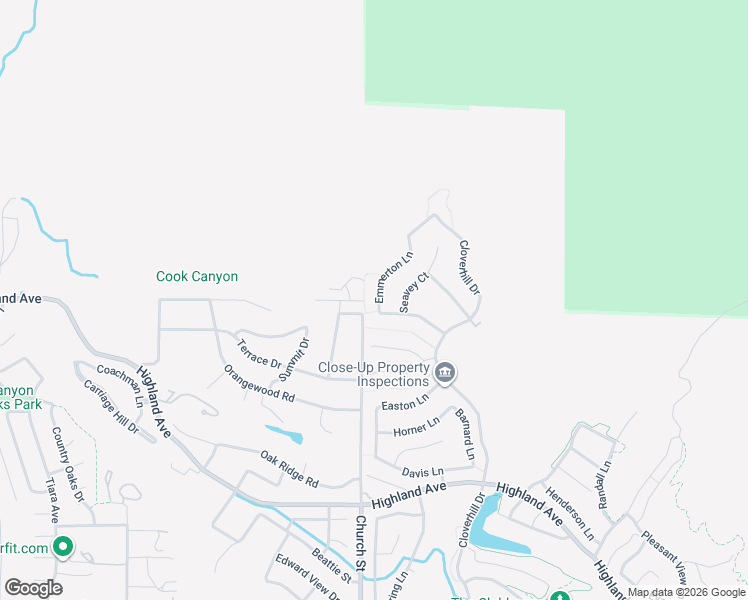 map of restaurants, bars, coffee shops, grocery stores, and more near 6492 Emmerton Lane in Highland