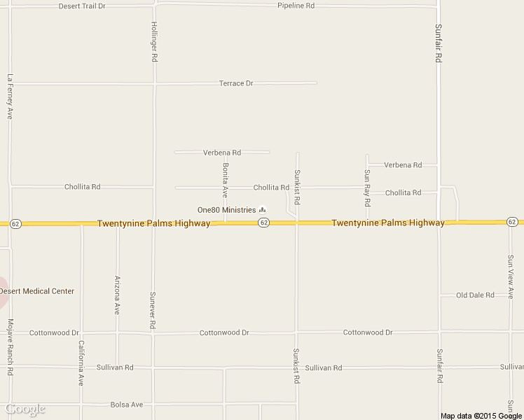 map of restaurants, bars, coffee shops, grocery stores, and more near 29 Twentynine Palms Highway in Joshua Tree