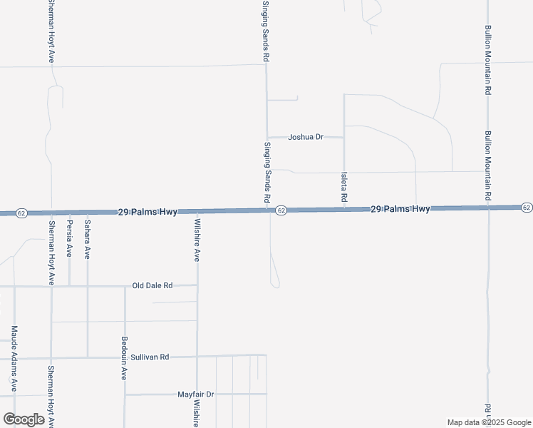map of restaurants, bars, coffee shops, grocery stores, and more near 29 Palms Highway in Twentynine Palms