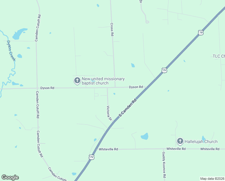 map of restaurants, bars, coffee shops, grocery stores, and more near 8421 Victoria Drive in Pine Bluff