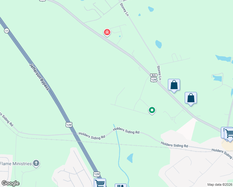 map of restaurants, bars, coffee shops, grocery stores, and more near Holders Siding Road in Jefferson