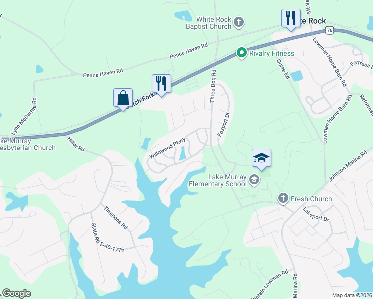 map of restaurants, bars, coffee shops, grocery stores, and more near 117 Pond Edge Lane in Chapin