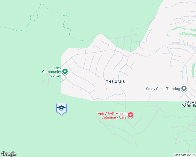 map of restaurants, bars, coffee shops, grocery stores, and more near 25410 Prado De Las Bellotas in Calabasas