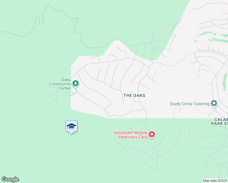 map of restaurants, bars, coffee shops, grocery stores, and more near 25410 Prado De Las Bellotas in Calabasas
