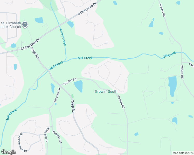map of restaurants, bars, coffee shops, grocery stores, and more near 306 Heritage Overlook in Woodstock