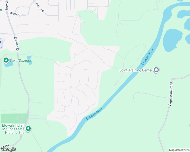 map of restaurants, bars, coffee shops, grocery stores, and more near 32 Westchester Drive in Cartersville