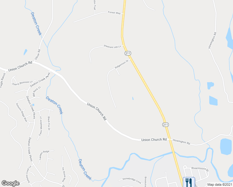 map of restaurants, bars, coffee shops, grocery stores, and more near 5559 Ridgemoor Drive in Braselton