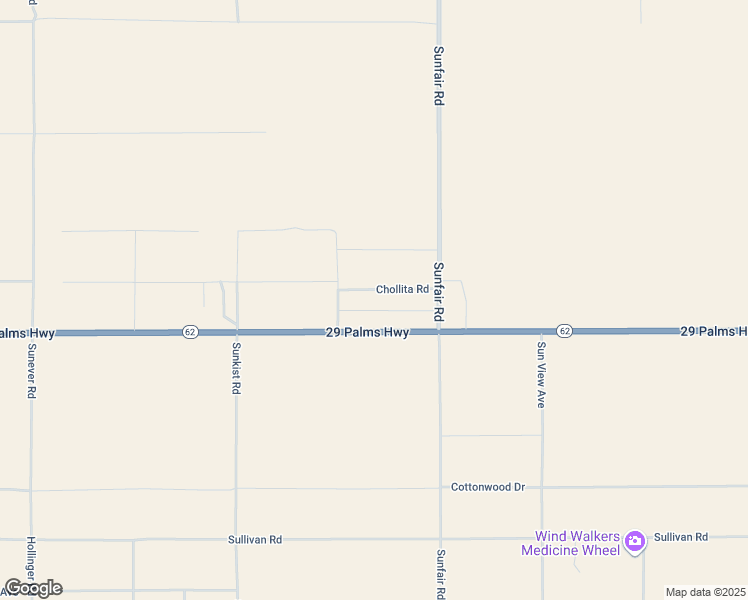 map of restaurants, bars, coffee shops, grocery stores, and more near 64794 Chollita Road in Joshua Tree
