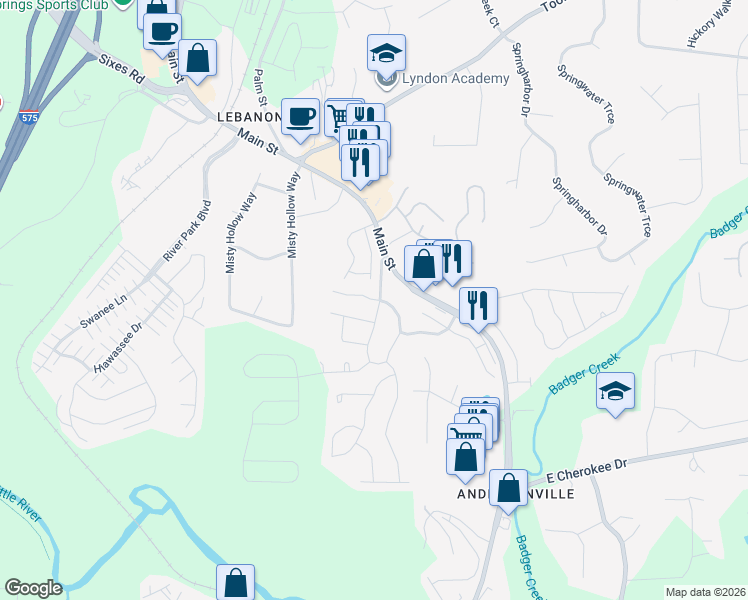 map of restaurants, bars, coffee shops, grocery stores, and more near 306 Aldene Court in Holly Springs