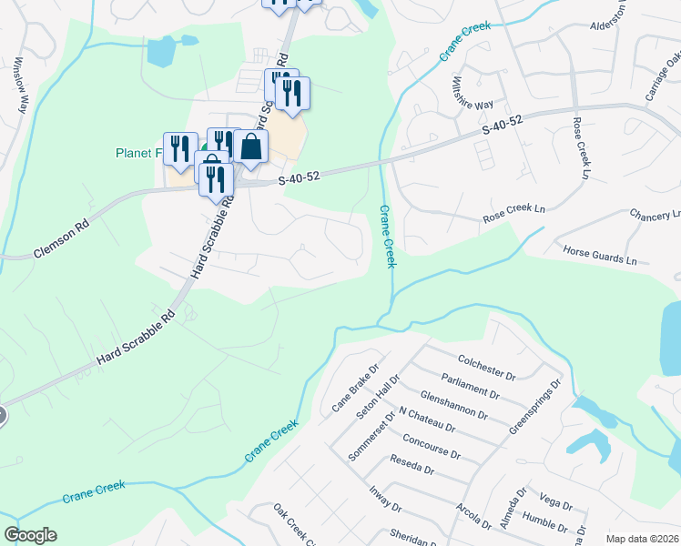 map of restaurants, bars, coffee shops, grocery stores, and more near 328 Jaybird Lane in Columbia