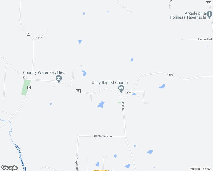 map of restaurants, bars, coffee shops, grocery stores, and more near 756 Unity Road in Arkadelphia