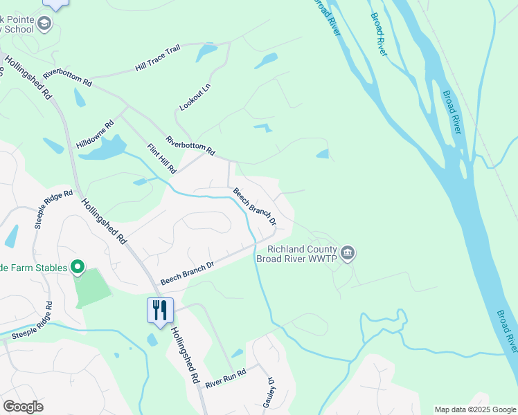 map of restaurants, bars, coffee shops, grocery stores, and more near 2 Beagle Court in Irmo