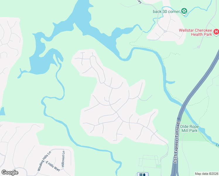 map of restaurants, bars, coffee shops, grocery stores, and more near 212 Ashland Drive in Woodstock