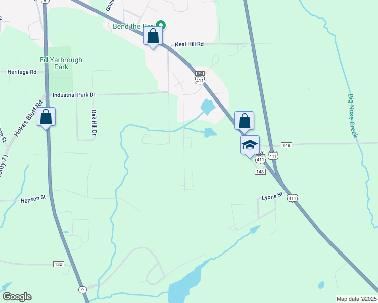 map of restaurants, bars, coffee shops, grocery stores, and more near 299 Sherry Dr in Centre