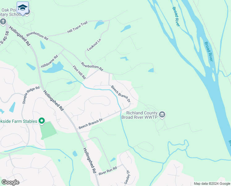 map of restaurants, bars, coffee shops, grocery stores, and more near 505 Beech Branch Drive in Irmo