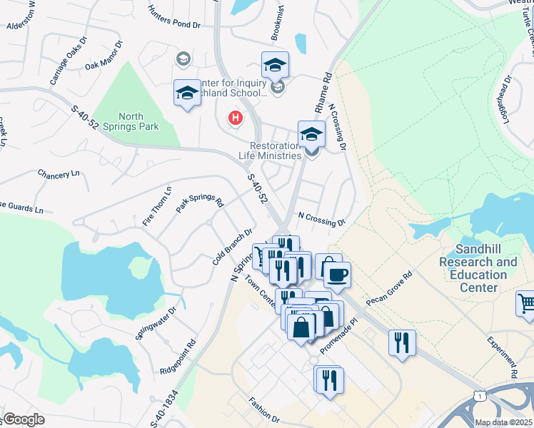 map of restaurants, bars, coffee shops, grocery stores, and more near 1117 Clemson Road in Columbia
