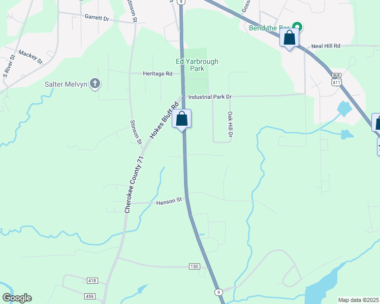 map of restaurants, bars, coffee shops, grocery stores, and more near 115 Hardwood Hills Drive in Centre