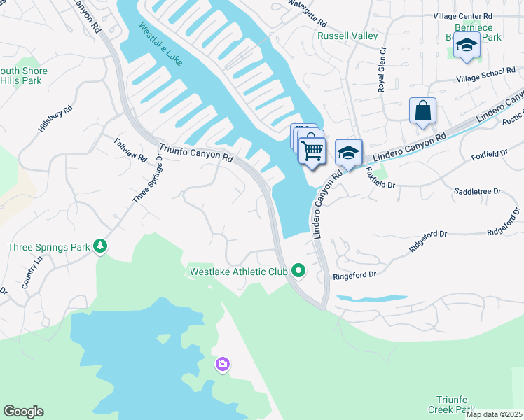 map of restaurants, bars, coffee shops, grocery stores, and more near 3654 Golden Leaf Drive in Westlake Village