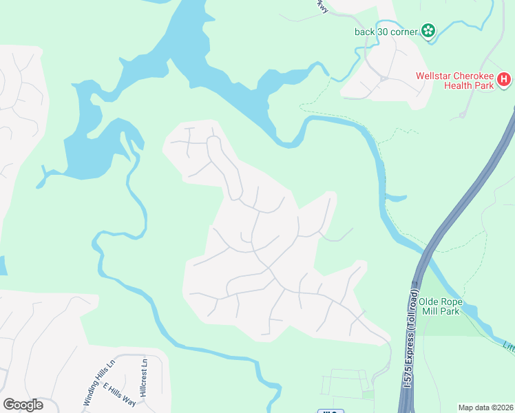 map of restaurants, bars, coffee shops, grocery stores, and more near 209 Ashland Drive in Woodstock