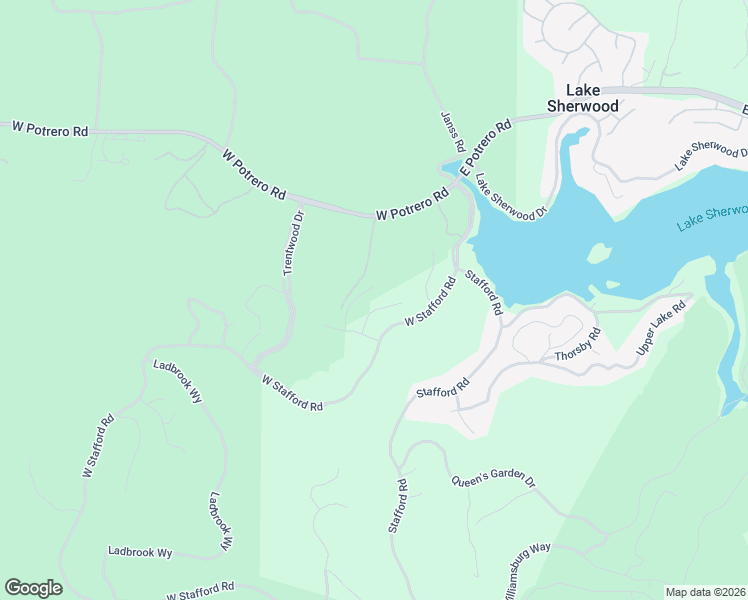 map of restaurants, bars, coffee shops, grocery stores, and more near 2259 Melford Court in Westlake Village