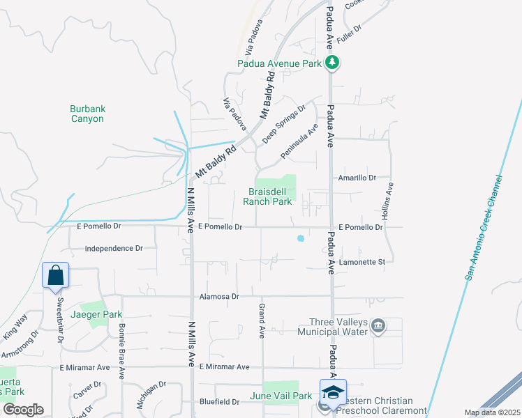 map of restaurants, bars, coffee shops, grocery stores, and more near 802 New Orleans Court in Claremont