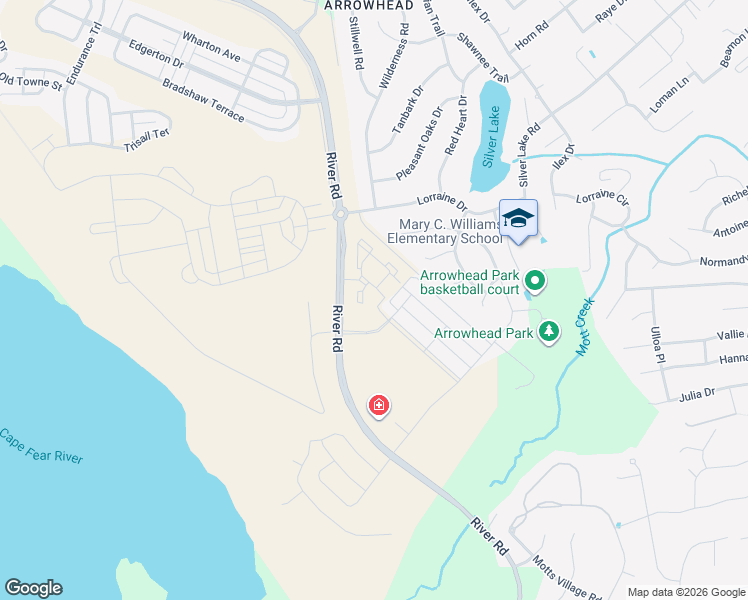 map of restaurants, bars, coffee shops, grocery stores, and more near 5312 Manteo Ct in Wilmington