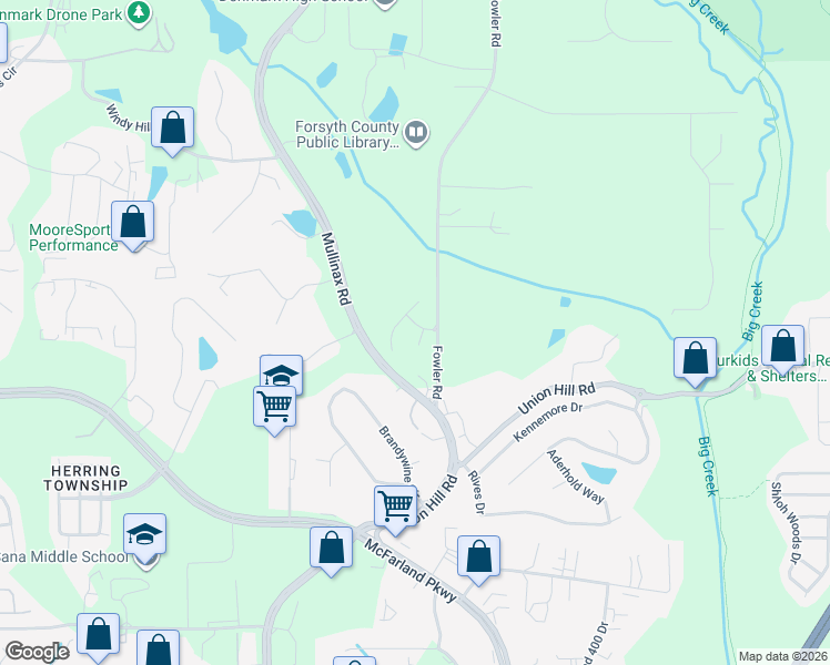 map of restaurants, bars, coffee shops, grocery stores, and more near 710 Ferndale Court in Alpharetta